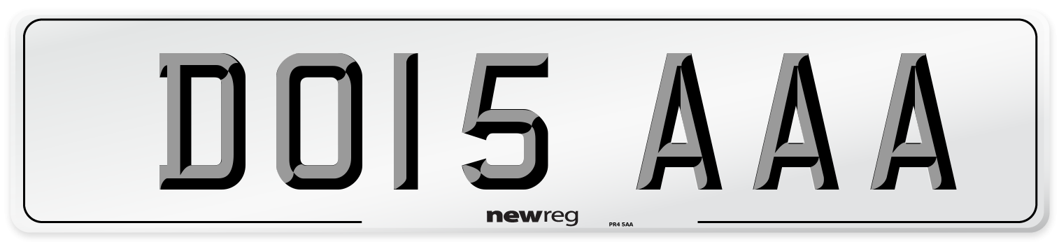 DO15 AAA Number Plate from New Reg